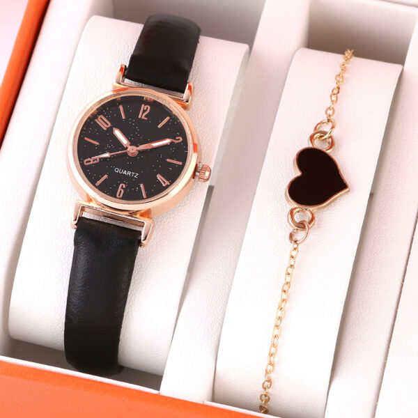 Lady Temperament Heart Bracelet Quartz Watch Suit - Image 10