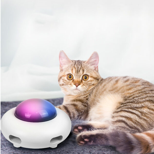 Pet Toy Gravity UFO Smart Teaser Flying Sucer Electric Funny Cat Turntable - Image 6