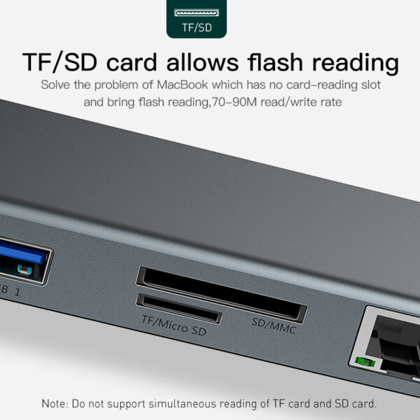 Hub Docking Station And  Cooling Bracket To Ten-port HDMI And VGA Network Port Conversion Hub - Image 5