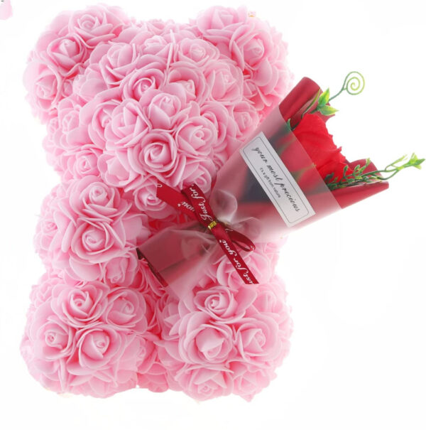 Rose Bear Preserved Fresh Flower Birthday Gift - Image 4