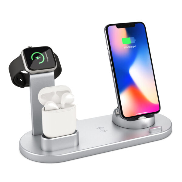 Wireless Charger 4 In 1 Charging Station For AppleIWatch Series 8 7 I-Phone 15 14 13 12 Pro Airpods Pro 3 2 Charging Stand Dock - Image 5