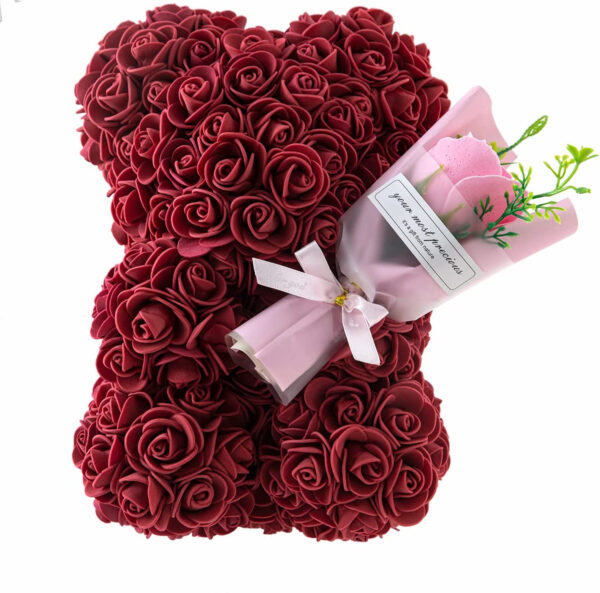 Rose Bear Preserved Fresh Flower Birthday Gift - Image 3