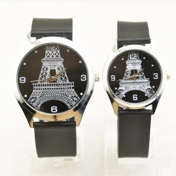 Paris Tower Fashion Couple Pair Watch - Image 3