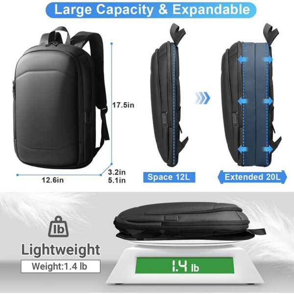 Computer Backpack Belt USB Charger Port - Image 6