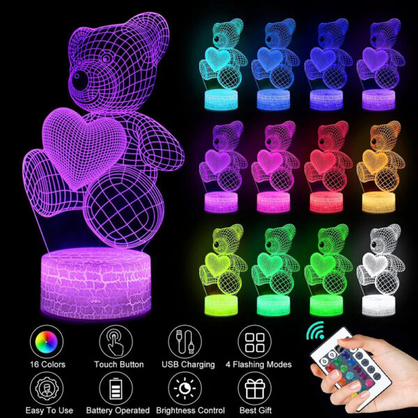 3D Lamp Acrylic USB LED Night Lights Neon Sign Lamp Xmas Christmas Decorations For Home Bedroom Birthday Decor Gifts