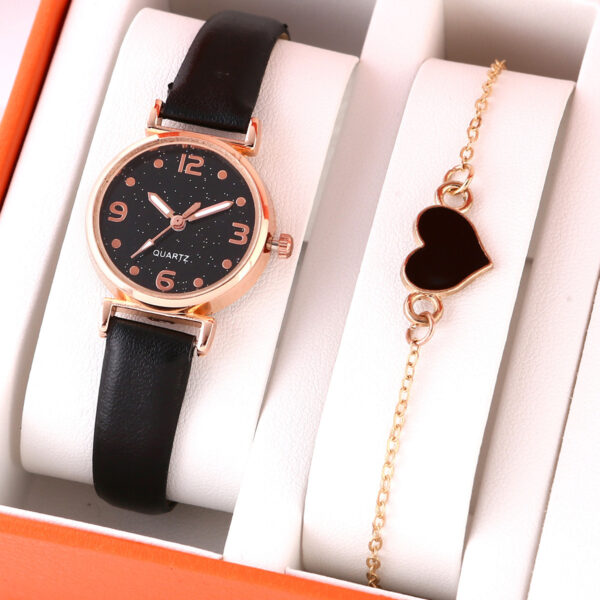 Lady Temperament Heart Bracelet Quartz Watch Suit - Image 5