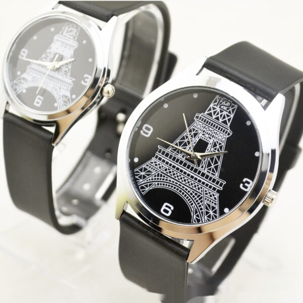 Paris Tower Fashion Couple Pair Watch - Image 2