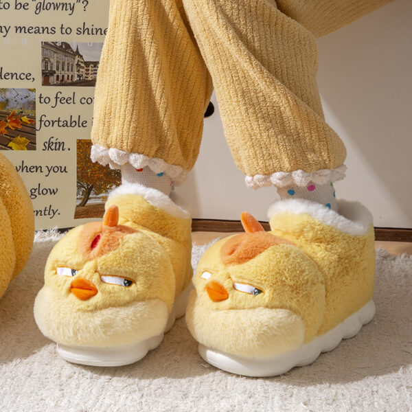 Indoor Home Non-slip Thick Bottom Furry Cotton-padded Shoes With Velvet - Image 8