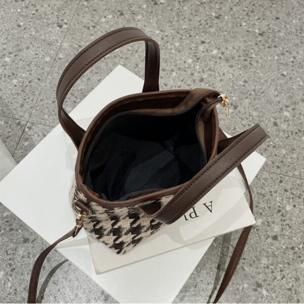 Fashion Houndstooth Shoulder Bags Portable Checkerboard Handbags All-match Messenger Bag Women Totes - Image 2