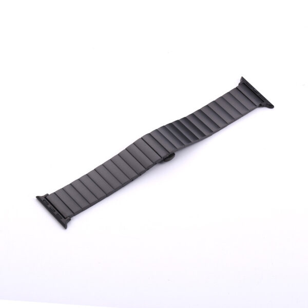 Smart Watch Band Bamboo Stainless Steel Metal Strap - Image 7