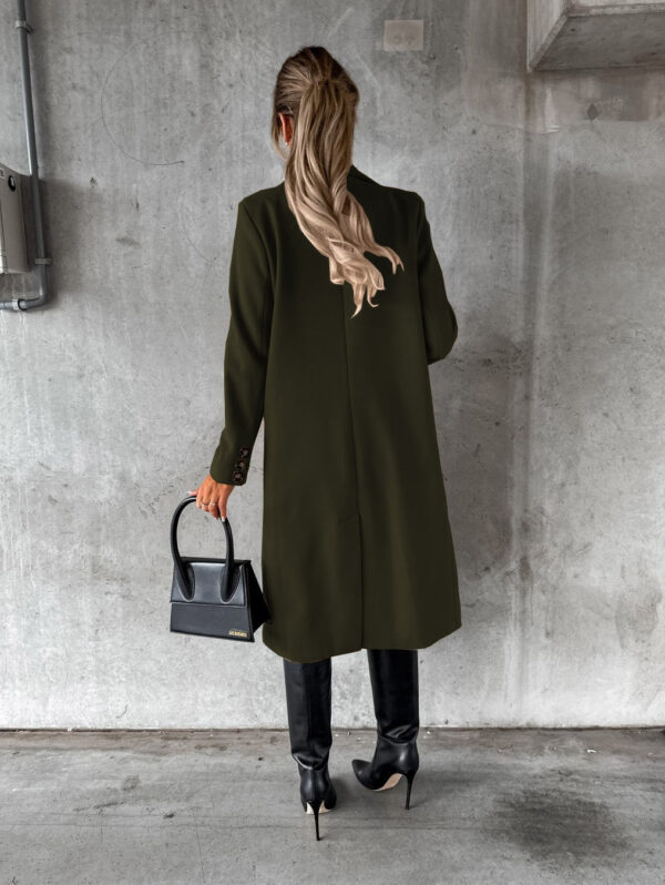 Long Sleeve Lapel Coat Winter Fashion Solid Double Breasted Slim Long Jacket Womens Clothing - Image 7