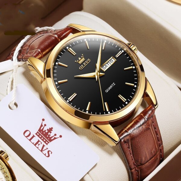 Calendar Waterproof Quartz Watch For Men - Image 3