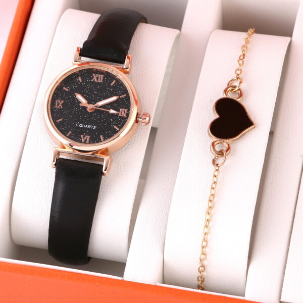Lady Temperament Heart Bracelet Quartz Watch Suit - Image 8