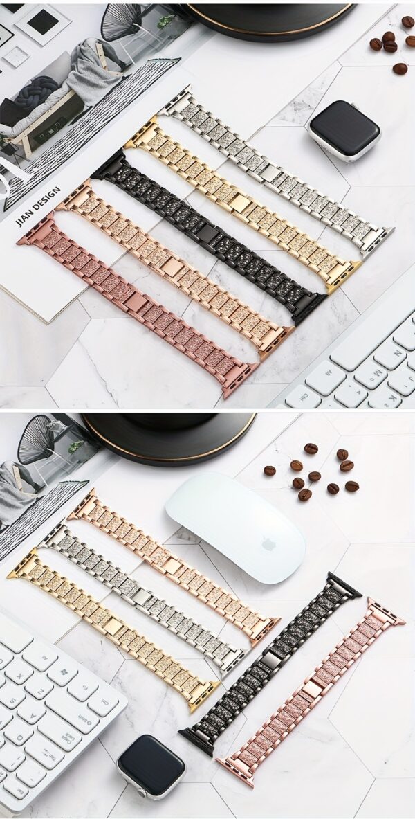 Metal Diamond-encrusted Watch Band - Image 7