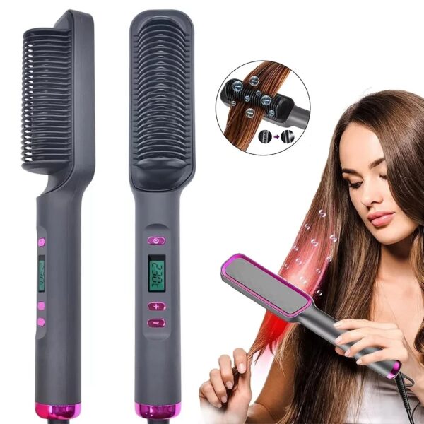 Electric Hot Comb Multifunctional Straight Hair Straightener Comb Negative Ion Anti-Scalding Styling Tool Straightening Brush - Image 8