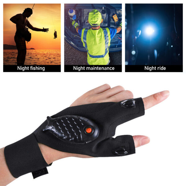 New Flashlight Glow Fishing Gloves - Image 3