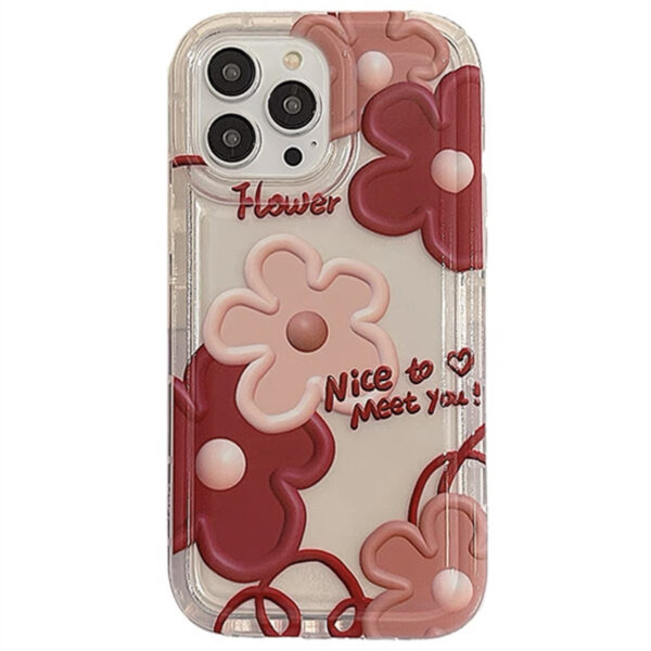 Retro Oil Painting Red Flower Phone Case - Image 3