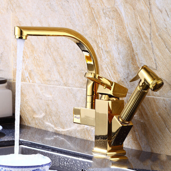 Hot And Cold Rotating Pull-out Wash Basin Faucet