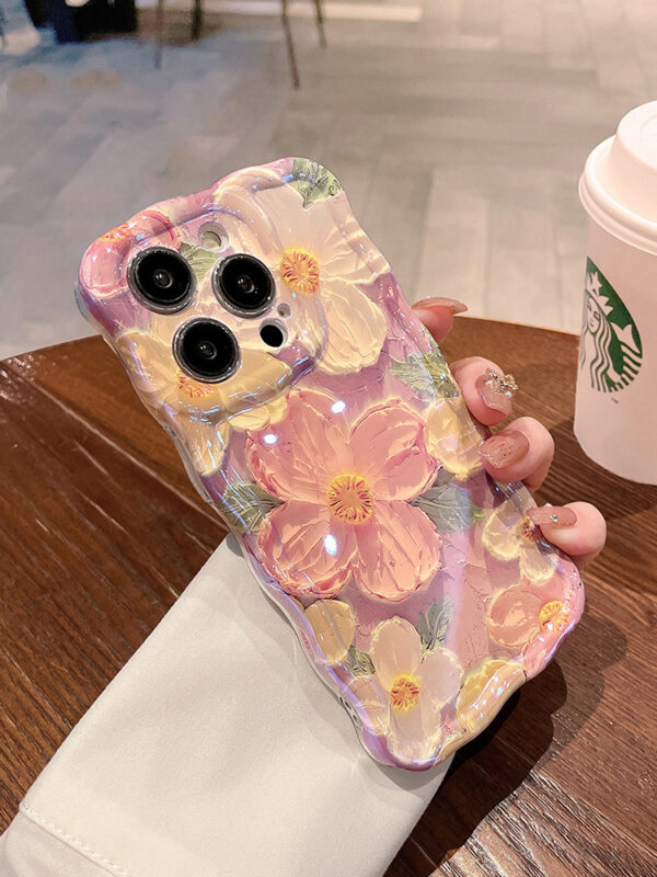 Oil Painting Flower Lanyard Phone Case - Image 6