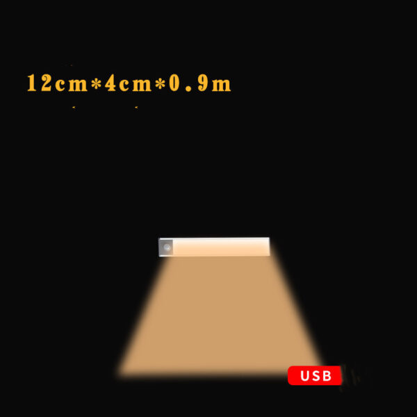 Motion Sensor LED Under Cabinet Light USB Rechargeable Wardrobe Closet Night Light For Kitchen Indoor Wall Lamps - Image 3