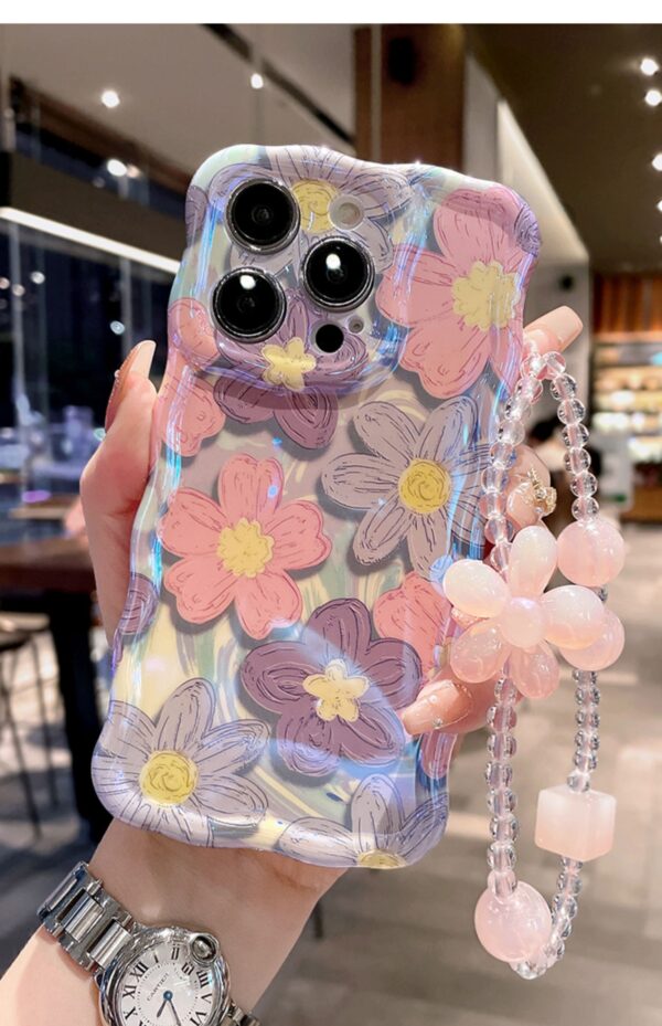 Oil Painting Flower Lanyard Phone Case - Image 7