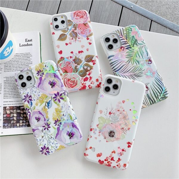 Flower laser phone case