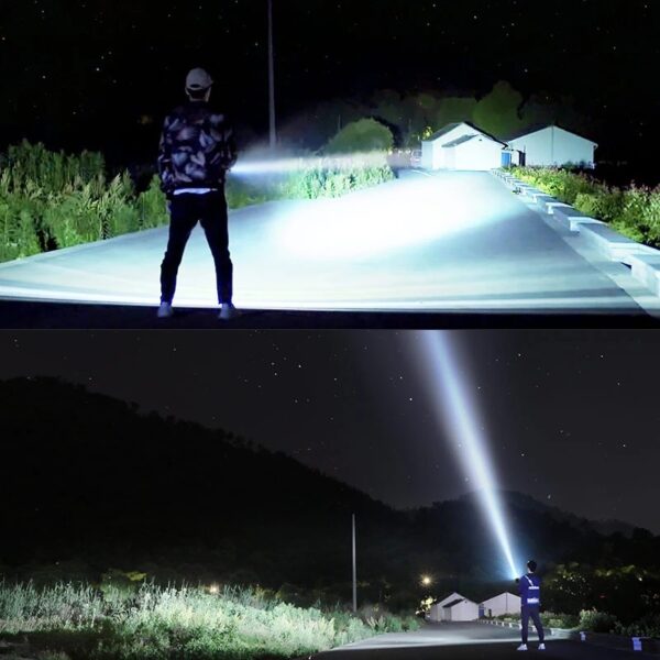 Strong Flashlight Focusing Led  Light Rechargeable Super Bright LED Outdoor Xenon Lamp - Image 9