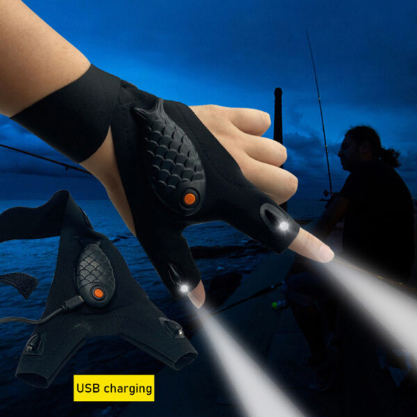 New Flashlight Glow Fishing Gloves - Image 4