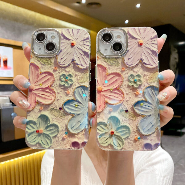 Blue Light Color Flower Phone Case