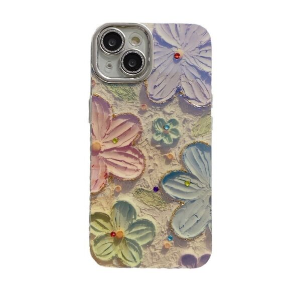 Blue Light Color Flower Phone Case - Image 6