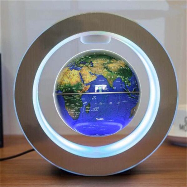 Round LED World Map Floating Globe Magnetic Levitation Light Anti Gravity Magic - Image 2