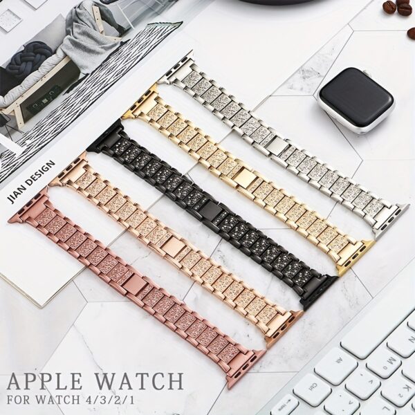 Metal Diamond-encrusted Watch Band - Image 5