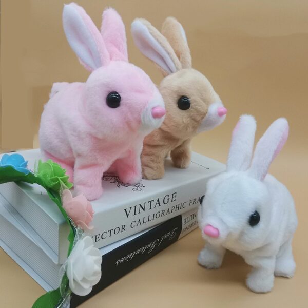 Simulation Pet Plush Electric White Rabbit Toys - Image 4