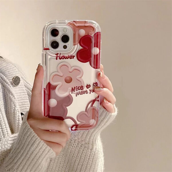 Retro Oil Painting Red Flower Phone Case - Image 4