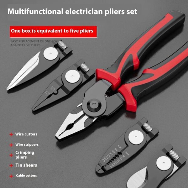 Multi-functional One-to-five Multi-purpose Electrician Wire Stripper