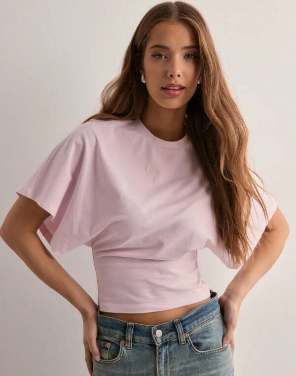 Summer Batwing Sleeve T-shirt Ins Fashion Round Neck Pullover Short-sleeved Tops For Women Clothing - Image 3